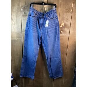 ASOS Design High Waist Wide Leg Dad Jeans In Dark Size 32x32